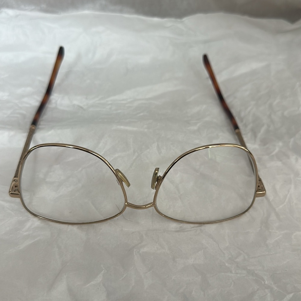 ⭐️SALE⭐️ Jimmy Choo Glasses Frame Gold with Sparkles on side EUC - Picture 3 of 9